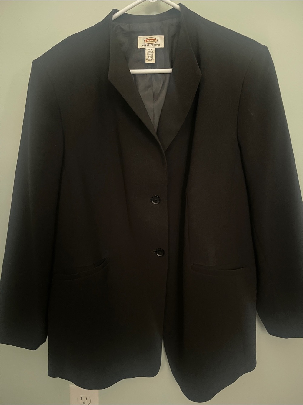 Talbots Black Women's Single-Breasted Blazer 14WP